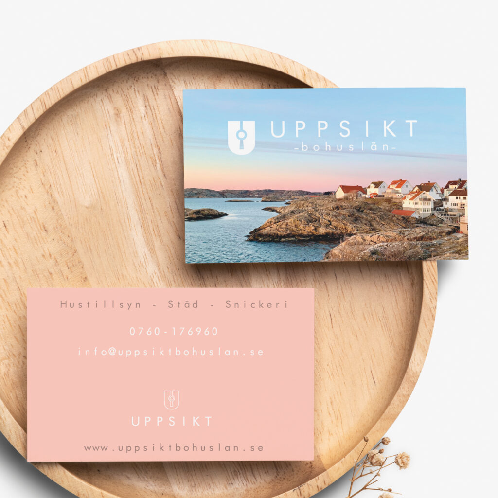 Logo - visitkort - Logga - Business cards - Grafiskprofil - Bohuslän - Smögen - Uppsikt Bohuslän