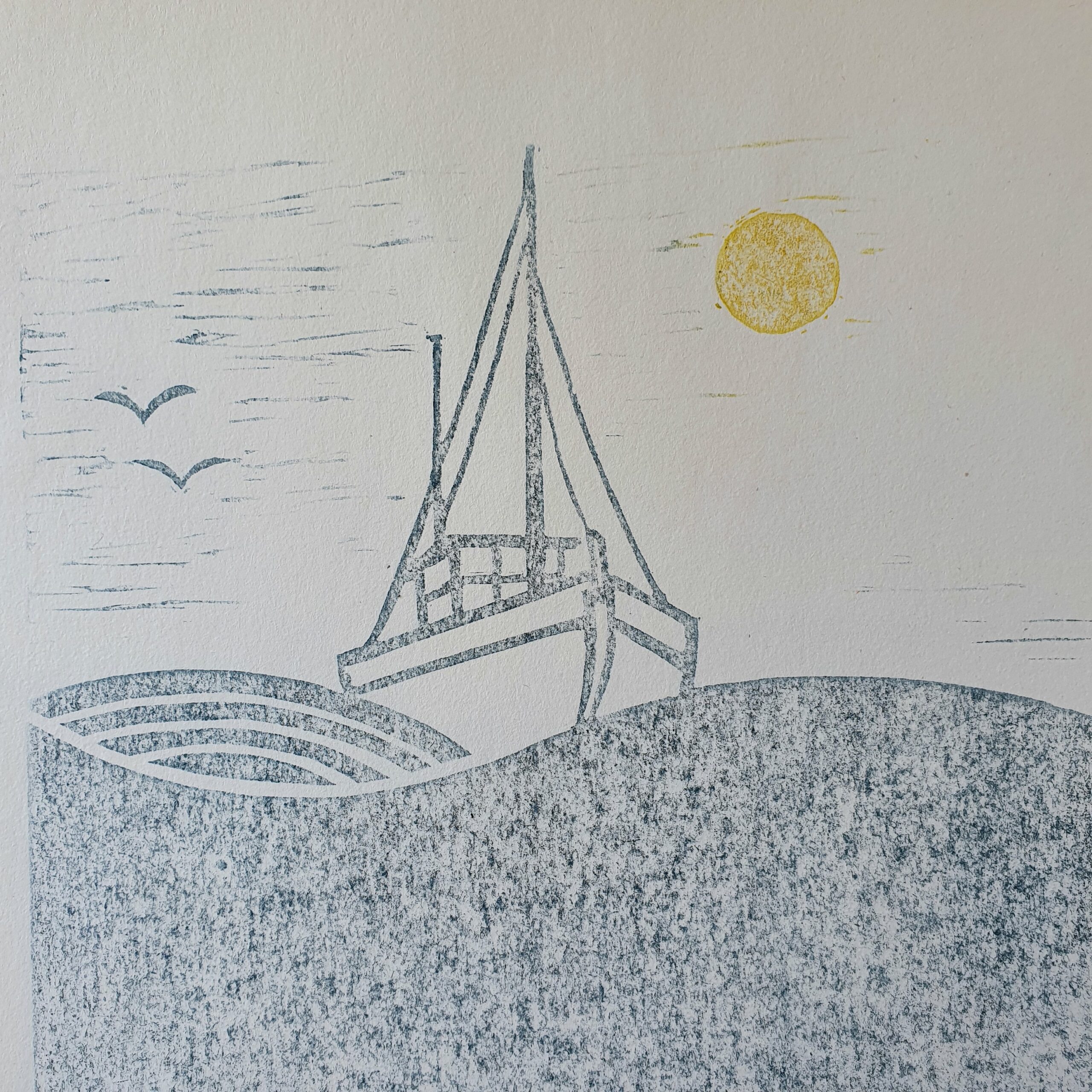 Linoprint - Mackerell - Bohuslän - Smögen - Frame - Art